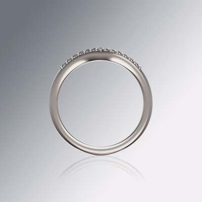 Platinum Pin Claw Wishbone Eternity Diamond Ring