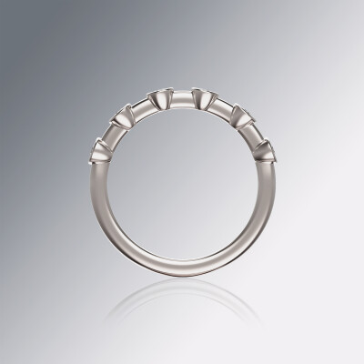Platinum Spaced Tube Eternity Diamond Ring