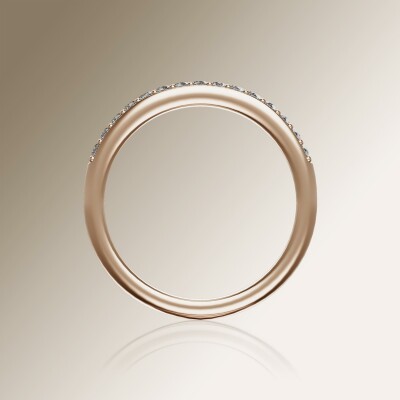 Rose Gold Claw Eternity Diamond Ring
