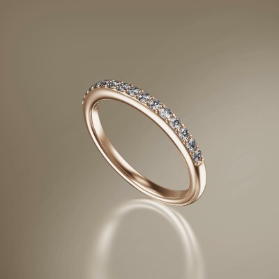 Rose Gold Claw Eternity Diamond Ring