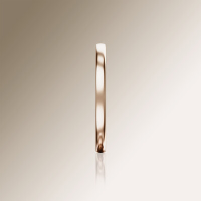 Rose Gold Flat 2mm Wedding Band