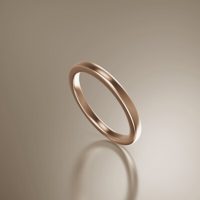 Rose Gold Flat 2mm Wedding Band