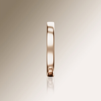 Rose Gold Flat 3mm Wedding Band