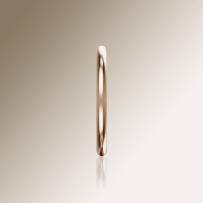 Rose Gold Half-Round 2mm Wedding Band