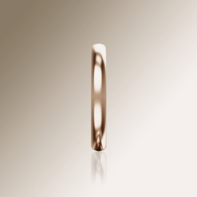 Rose Gold Half-Round 3mm Wedding Band