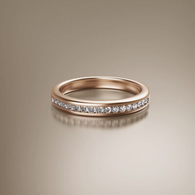 Rose Gold Channel Eternity Diamond Ring