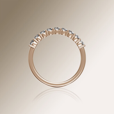 Rose Gold Claw Eternity Diamond Ring