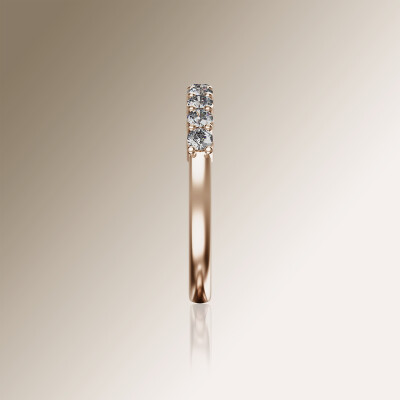 Rose Gold Claw Eternity Diamond Ring