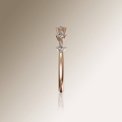 Rose Gold Spaced Claw Eternity Diamond Ring