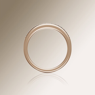 Rose Gold Pavé Eternity Diamond Ring