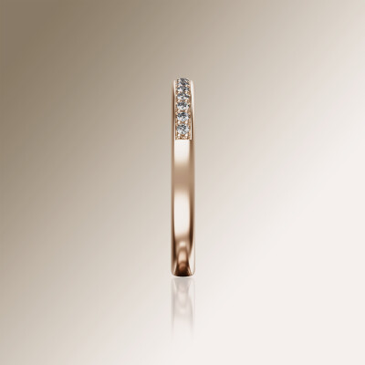 Rose Gold Pavé Eternity Diamond Ring