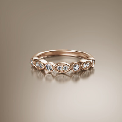 Rose Gold Eternity Diamond Ring