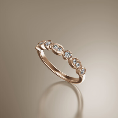 Rose Gold Eternity Diamond Ring