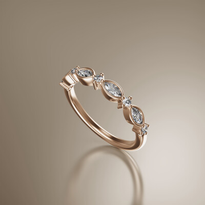 Rose Gold Eternity Diamond Ring