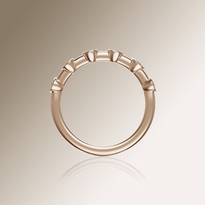 Rose Gold Spaced Tube Eternity Diamond Ring