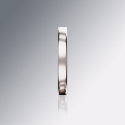White Gold Flat 3mm Wedding Band