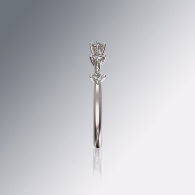 White Gold Spaced Claw Eternity Diamond Ring