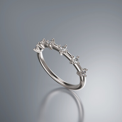 White Gold Spaced Claw Eternity Diamond Ring