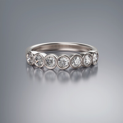 White Gold Tube Eternity Diamond Ring