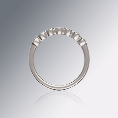 White Gold Tube Eternity Diamond Ring