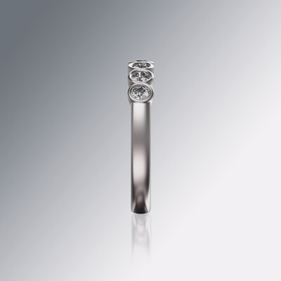 White Gold Tube Eternity Diamond Ring