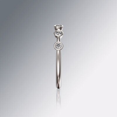 White Gold Spaced Tube Eternity Diamond Ring
