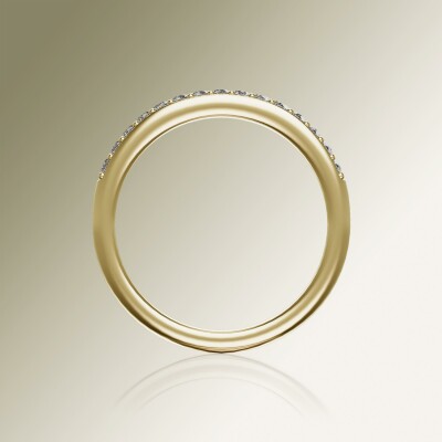 Yellow Gold Claw Eternity Diamond Ring