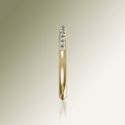 Yellow Gold Claw Eternity Diamond Ring