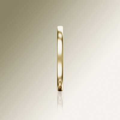 Yellow Gold Flat 2mm Wedding Band