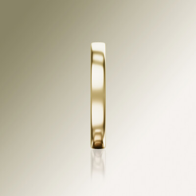 Yellow Gold Flat 3mm Wedding Band