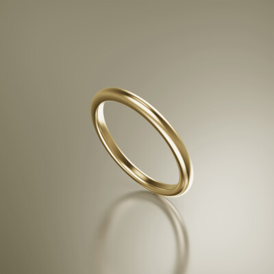 Yellow Gold Half-Round 2mm Wedding Band