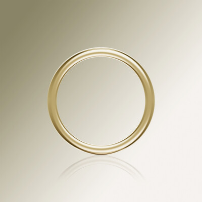 Yellow Gold Half-Round 3mm Wedding Band