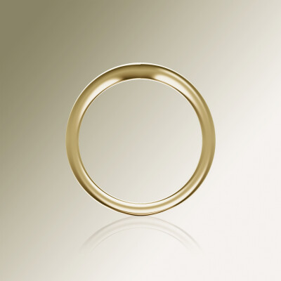 Yellow Gold Wishbone Wedding Band
