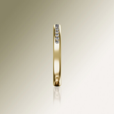 Yellow Gold Channel Eternity Diamond Ring