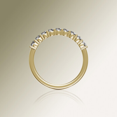 Yellow Gold Claw Eternity Diamond Ring