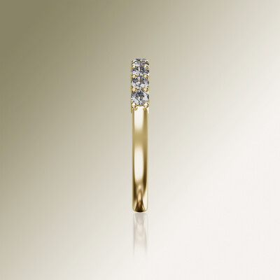 Yellow Gold Claw Eternity Diamond Ring