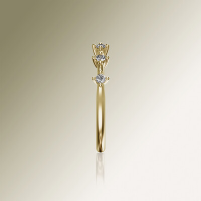 Yellow Gold Spaced Claw Eternity Diamond Ring