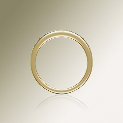 Yellow Gold Pavé Eternity Diamond Ring