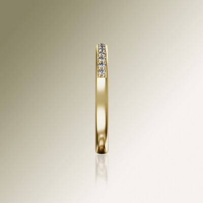 Yellow Gold Pavé Eternity Diamond Ring
