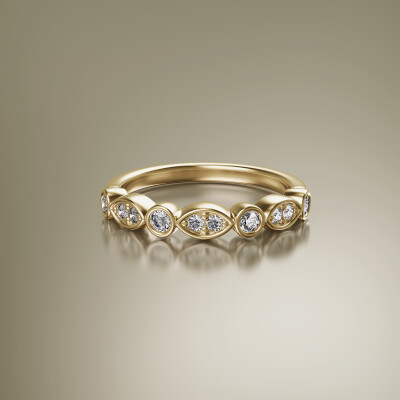 Yellow Gold Eternity Diamond Ring