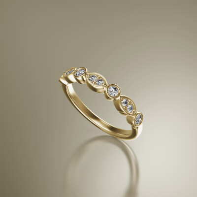 Yellow Gold Eternity Diamond Ring
