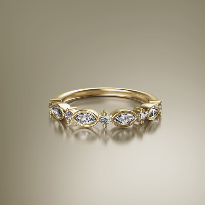 Yellow Gold Eternity Diamond Ring