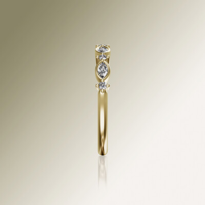 Yellow Gold Eternity Diamond Ring