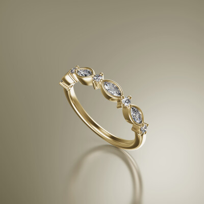 Yellow Gold Eternity Diamond Ring