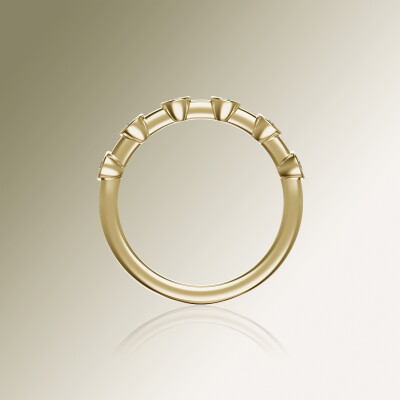 Yellow Gold Spaced Tube Eternity Diamond Ring