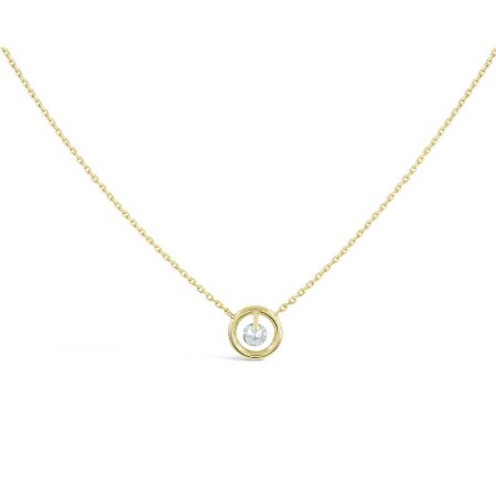 Collier Sarlane Entourage en or jaune et diamants de 0.15ct 