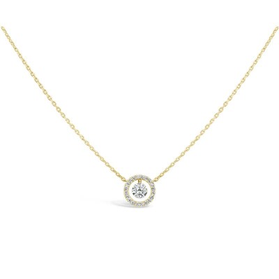 Collier Sarlane Entourage en or jaune et diamants de 0.15ct 