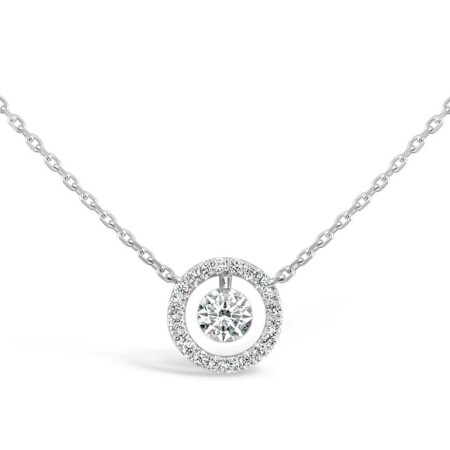 Collier Sarlane Entourage en or blanc et diamant