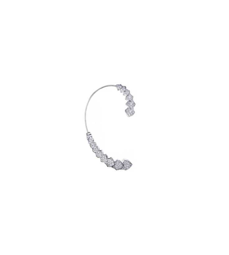 Mono Akillis Python earring in white gold and diamonds