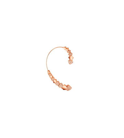 Mono boucle d'oreille Akillis Python en or rose et diamants